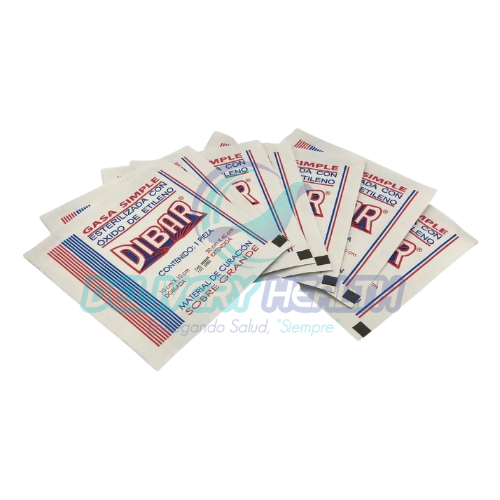 Gasas Estériles Dibar Absorbentes 10 x 10 cm Pack con 10 Piezas