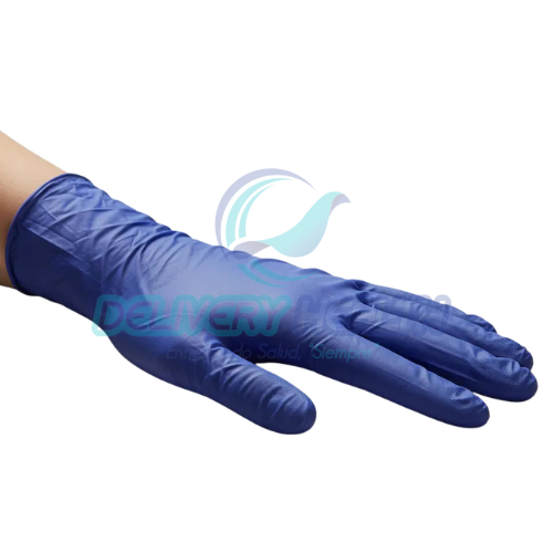Guante de Nitrilo Azul Cobalto Talla G Ambiderm (Caja con 100 Piezas)
