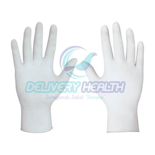 Guante de Látex Blanco Talla Grande (G) Ambiderm (Caja con 100 Piezas)