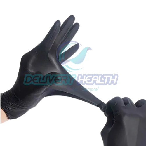 Guantes de Nitrilo Negro Antideslizantes UNISEAL (Desechables)
