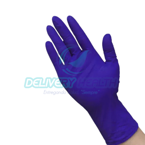 Guante de Nitrilo Azul Cobalto Talla G Ambiderm (Caja con 100 Piezas)