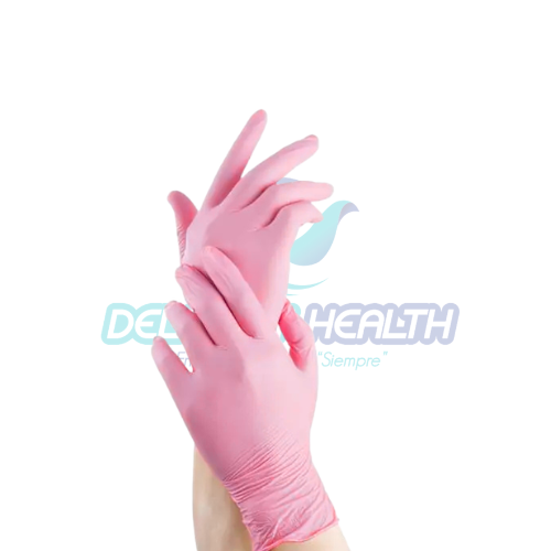 Guante de Nitrilo Rosa Talla CH Ambiderm (Caja con 100 Piezas)
