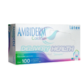 Guante de Látex Color Full Talla Mediana Ambiderm (Caja con 100 Piezas)