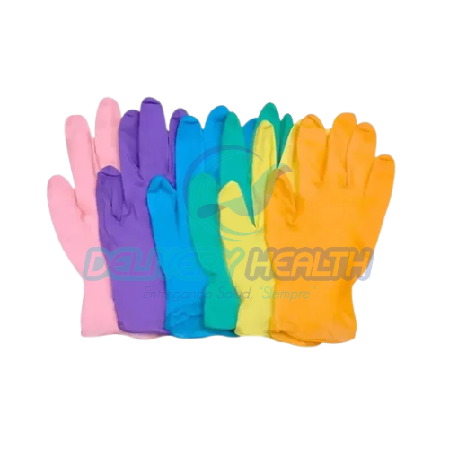Guante de Látex Color Full Talla Mediana Ambiderm (Caja con 100 Piezas)