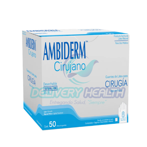 Guante de Cirujano Estéril Ambiderm (Caja con 50 Pares)