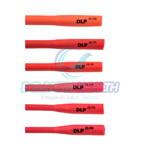 Sondas de látex Nélaton Roja 40 cm 30 Fr Pieza, Sonda para drenaje medico