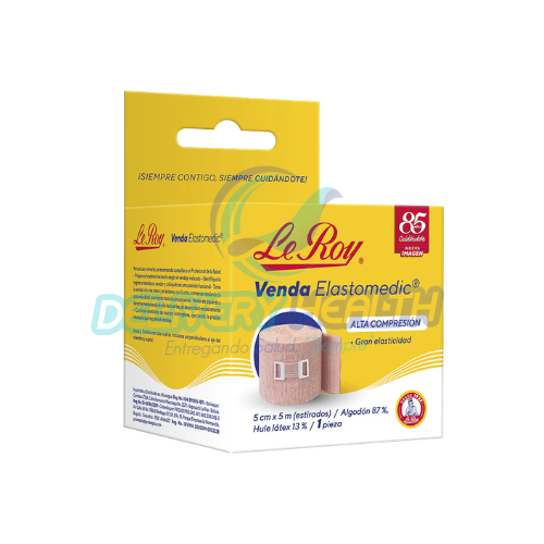 Venda Alta Compresión Leroy 5cm X 5 m, Material de curación