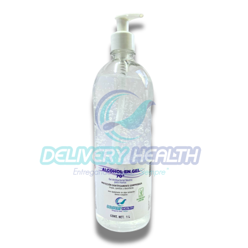 Gel Antibacterial con 70% de Alcohol y aloe vera marca Delivery Health , Grado Hospitalario