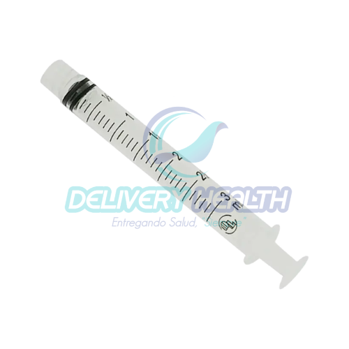 Jeringa estéril y desechable sin aguja 3ml con 100 piezas marca DL
