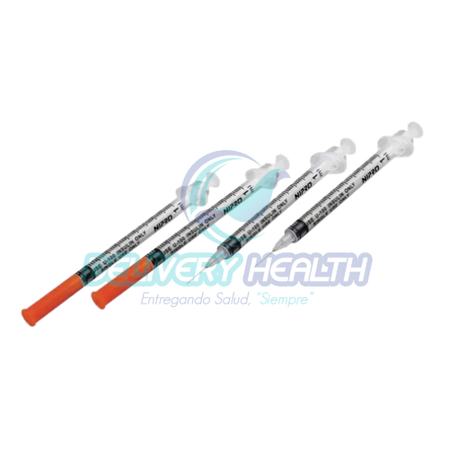 Jeringa para Insulina NIPRO 0.3 mL Calibre 31G x 8 mm Caja con 100 Piezas