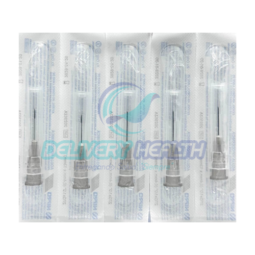 Aguja Hipodérmica 27G x 13 mm Gris NIPRO Caja con 100 Piezas