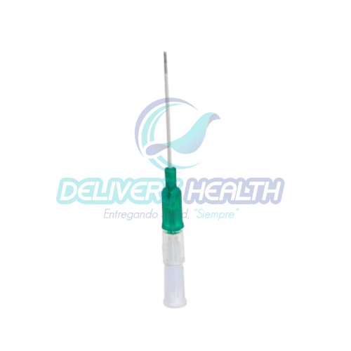 Catéter Punzocat Calibre 18G x 25 mm Verde Caja con 50 Piezas